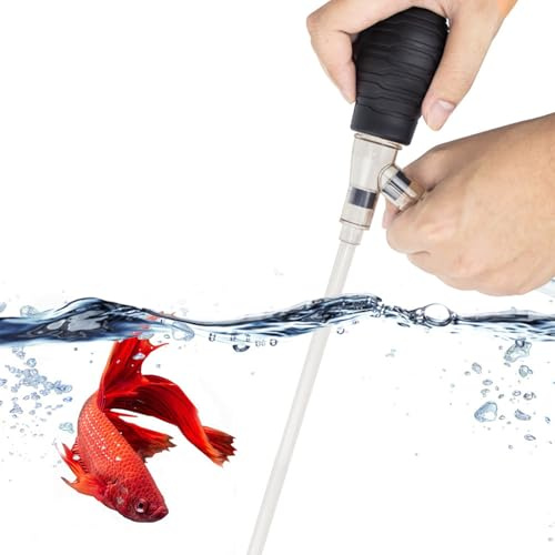 Fish Vacuum Gravel Cleaner with Hose Control Valve Filter Fixture Clamp Aquarium Water Changer Siphon Pump Sand Vacuum Cleaner