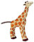 Holztiger Giraffe, klein, fressend, 80157