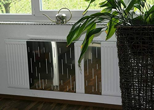 Heizkörperverkleidung 60 x 20 cm Design: Rain, Edelstahl glänzend (1 Stück) Marke: Szagato (Heizkörper-abdeckung für Heizkörper/Heizung Heizungs-verkleidung Heizkörper-verkleidung Heizungs-abdeckung)