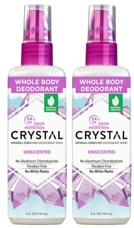 Crystal Body Deodorant Spray-4 fl oz, 2 pack
