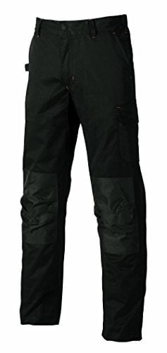 Pantaloni da lavoro da uomo U-Power Alfa, pantaloni cargo elastici in vita, con tasche per ginocchiere, tasche multiple, tessuto confortevole, usura esterna resistente e durevole (BLACK CARBON_60)
