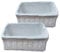 2 x 100% Eco-Friendly White Wicker storage Basket With Cloth By Arpan (Large- W43xD32xH16cm)