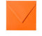 Paper24 25 quadratische Briefumschläge 155 x 155 mm, 15,5x15,5 cm, 120 g/m² mit Dreieckslasche Farbe: 22 Orange
