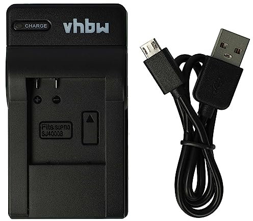 vhbw USB Ladegerät kompatibel mit Acme VR01, VR02, VR03, VR04, VR05, VR06 Kamera Camcorder-Akku - Ladeschale, Ladekontrollanzeige