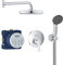GROHE Get Perfect Shower Set with Vitalio Start 210 Head Shower (1 Spray) and Hand Shower (2 Sprays), Chrome, 25220001