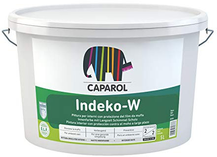 Caparol - caparol indeko w bianco 5 lt pittura opaca speciale con elevata azione preservante del film da muffe e parassiti dei muri