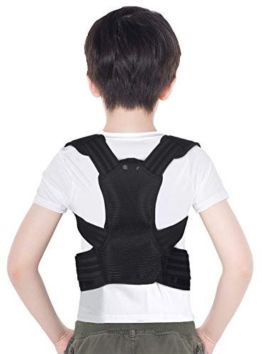 Haltungskorrektur Rücken Kinder, Körperhaltung Korrektor Kinder Haltungstrainer Rückenbandage Geradehalter Rückenstabilisator mit 2 Alu-Stützplatten für Slouch Rückenschmerzen Thorax-Kyphose