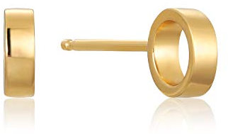 Ania Haie Sterling Silver Shiny Gold Plated Open Circle Stud Earrings E008-13G