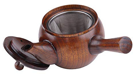 Tubayia 200ml Holz Teekessel Wasserkocher Teekanne mit Teefilter für Teezeremonie Werkzeug