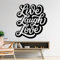 Wandtattoo mit Zitat Live Laugh Love Medium (420 x 460mm) Schwarz