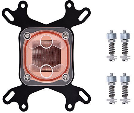 PC Liquid Cooler,Computer CPU Water Cooling Block 50mm Copper Base for/AMD Protect Computer from Overheating,High Performance Copper Base,Top Cover Transparent Plexiglass