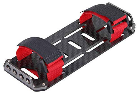 Kohlefaser Batterie Montageplatte, Autobatteriehalterung Ersatz Kompatibel für Traxxas Redcat Axial scx1 1:10 Crawler RC Car