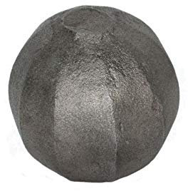 UHRIG Sfera di ferro Ø 50 mm, bordi martellati rustici forgiati – sfera in acciaio massiccio – sfera in ferro battuto per decorazione ad esempio su recinzione, cancello da giardino, ecc.