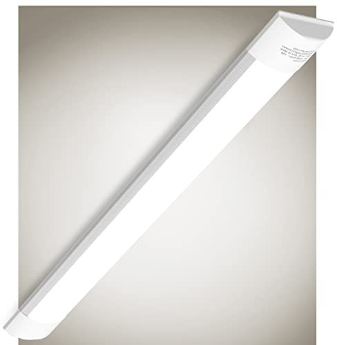 Bellanny LED Deckenleucht Röhre Licht 115cm, 40W 4800LM Feuchtraumleuchte, 4500K Neutralweiß Leuchtstoffröhre, 130° Abstrahlwinkel Tube Lichtleiste für Wohnzimmer Küche Garage Werkstatt Lager Büro