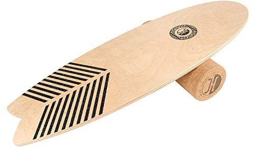 JUCKER HAWAII Balance Board Wave - Balance-Board inklusive Korkrolle für Balance Training und Funsport - Perfektes Gleichgewichtstraining und Koordination für Kinder und Erwachsene