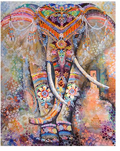 (40 x 50 cm)DIY Square Diamond Painting 5D Diamant Malerei Set Gemälde Malen nach Zahlen Quadratisch Elefant Kristall Strass Stickerei Kreuzstich Set Kunsthandwerk Leinwand Wanddekoration