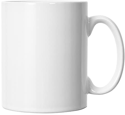 Harebe 22 OZ Extra Large Coffee Mug, Smooth Ceramic Boss Tea Cup for Office and Home, Big Capacity and Handle, for Dad Men, White
