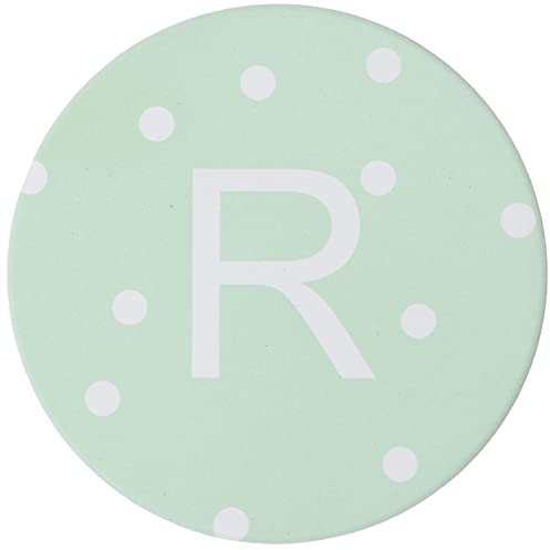 G Decor 5 Colour Polka dots Mug Coaster (R, Green)