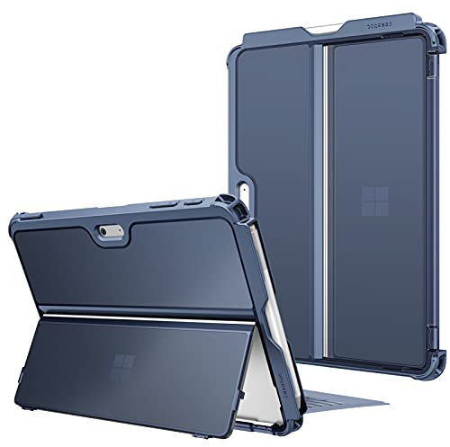 FINTIE Custodia per Microsoft Surface Go 4/3/2/1 (2023 2021 2020 2018) 10 Pollici Tablet, Antiurto Case Cover con Porta Penna e Rigida Kickstand Case, Compatibile con Type Cover Keyboard, Blu