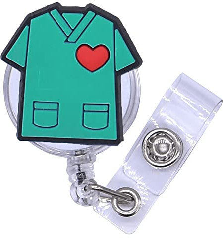 1 Stück Einziehbare Lanyard Cartoon Chirurgische Anzug Abzeichen Rolle Für Kinder Krankenschwestern Name Abzeicheninhaber Clip Für Büros