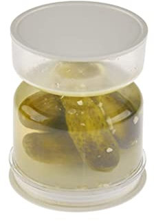 Sahgsa Recipiente para aceitunas en escabeche, dispensador de alimentos en seco y húmedo, para pepinos y aceitunas, con tapa, a prueba de fugas, separadores de aceitunas y pepinos frescos, 13 unidades
