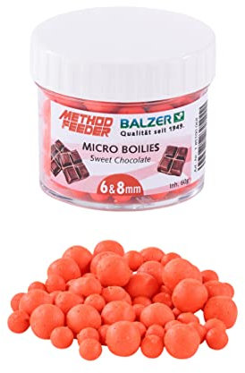 Balzer Method Feeder Boilies 6 und 8mm gemischt orange-Sweet Chocolate 60g
