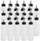 MUKLEI 20 Pack 4 Oz/120ML Plastic Squeeze Dispensing Bottles with Twist Cap, Empty Tip Nozzle Applicator, Twist Top Applicator Bottles for Acrylic Paint, Resin, Art & Craft