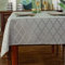 SASTYBALE Jacquard Tischdecke Blume Muster Polyester Tischdecke Spill Proof Staub-Beweis Knitterbeständige Tischdecke für Küche Esstisch (Rechteck/Oblong, 152 x 213 cm (6-8 Sitze), Grau)
