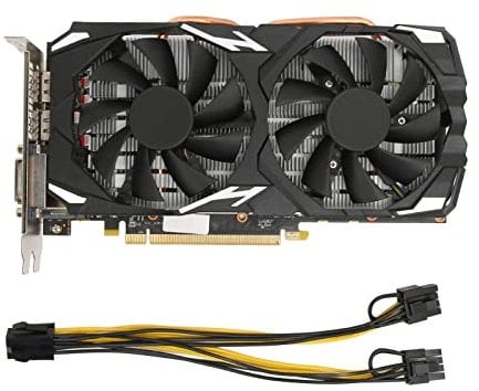 Tbest Radeon Rx 580, Grafikkarte,Radeon Rx Grafikkart Rx 580 Grafikkarte 8 Gb Gddr5 256 Bit Unterstützung 8 K 16 Pci 3.0 2 Lüfter Gaming-Grafikkarte