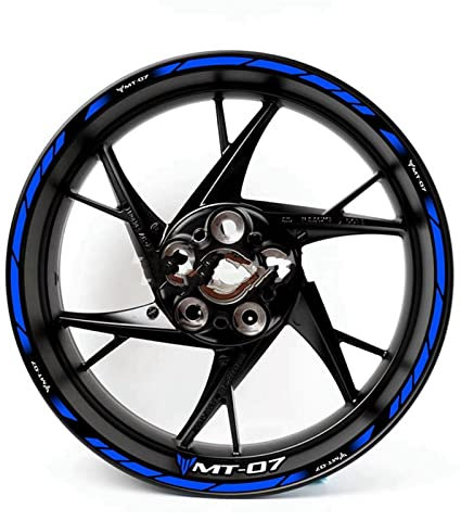 ROANNY Felgenband Reflektierende Motorrad-Radaufkleber Felgenaufkleber MT07 Logo-Set Für Yamaha MT 07 2020 2021 (Color : 8)