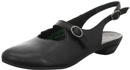 Think! Damen Grace chromfrei gegerbte nachhaltige Halbschuhe, SCHWARZ 0000