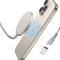 ESR for Magsafe Ladegerät, Wireless Charger iPhone für iPhone 16/16 Pro/16 Pro Max/15/14/13, AirPods 4/3/2 Pro,Induktive Ladestation mit 1,5m Verstärktem Nylonkabel, Titan(Ohne Netzteil)