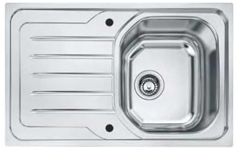 MEPAMSA Fregadero Cuadro 79.50 2/C 1/E INOX Reversible Mueble DE 45CM