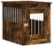 vidaXL Hundekäfig im Möbelstil, Abschließbar Hundebox mit Tür, Hundehütte Beistelltisch mit 2-in-1-Funktion, Hundehaus Haustierkäfig, Räuchereiche 55x75x65 cm Holzwerkstoff