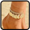Zoestar Boho Bracelet de cheville pièces d'or gland perlé chaîne de pied de plage pour les femmes