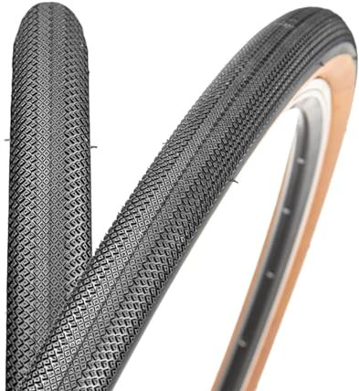 GOFOEJDDE 1 Neumático De Bicicleta 700C 700x3 5/38/40C Neumáticos De Bicicleta De Carretera 30TPI Neumático De Ciclismo De Grava Antipinchazos Tipo Cable Borde Amarillo (Size : 700x40C)