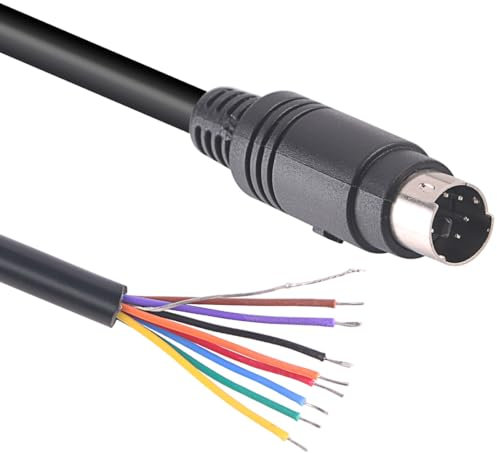 Mendouconert Mini DIN 8 pin maschio MD8 a cavo adattatore connettore terminale cavo (5 m)
