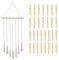 Estante de almacenamiento de fotos de 1 pieza y 30 clips de madera, colgante de pared de fotos, decoración bohemia, decoración de pared de fotos, accesorios para el hogar, decoración colgante, decorac