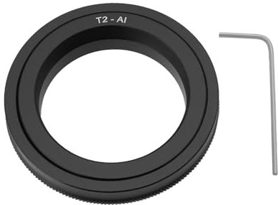 VGOL Adaptateur D'objectif D'appareil Photo T2-AI Clé Filetée M42 Compatible avec Nikon AF D850 D810 D800 D750 D700 D610 D3100 D3200 D3300 D3400 Les Appareils Photo Et Objectifs de Télescope