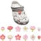 12 Pcs Shoe Charms, PVC Adornos de Zapatos, Accesorios Para Zapatos de Flor de Cerezo Rosa,Adorno Zapatos,Accesorios Para, decoración de zapatos para Niñas Mujeres