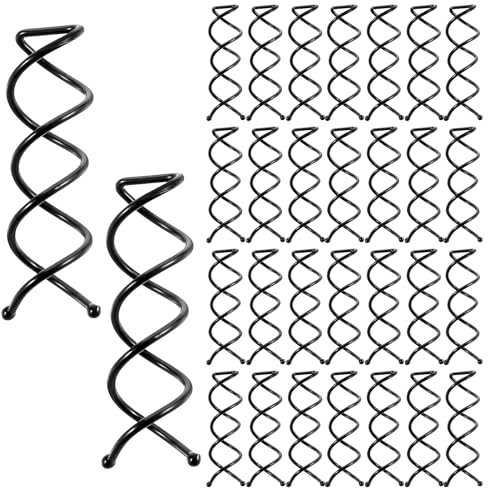 30 Pcs Spiral Hair Pins Alloy Twist Bobby Pins Corkscrew Bun Spin Pins Non-Scratch Round Clip Black Hair Screws Twister Premium Hair Accessories for Women Girls Thick Style DIY