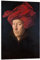 Mann mit rotem Turban Acrylglasbild von Jan van Eyck 13 x 18 cm Schwarz Porträt Wanddeko
