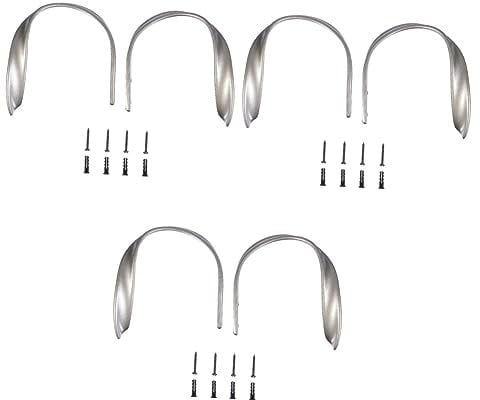 MAGICLULU 3 Sätze Gardinenhaken Hut Handtuchhaken Gardinenhalter An Der Wand Vorhänge Wäschehalter Flächenvorhänge Halterung Für Gardinenstange Aufhänger Grey Aluminiumlegierung 2 Stück * 3