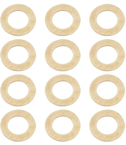 The Lord of the Tools 12pcs Guitar Brass Truss Rod Washers 0.209 x 0.367 Truss Rod Nut Flat Brass Washers 002-2335-049 for Vintage and Guitar Bass Truss Rods