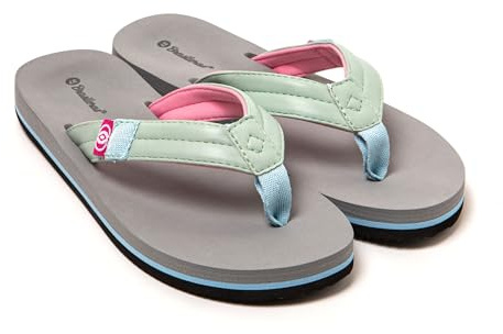 BRASILERAS Damen Zehensandalen mit Rutschfester Sohle bequem Schuhe für Strand/Schwimmbad/Stadt türkis 38 EU