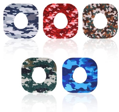 25stk Selbstklebende Überpflaster für Dexcom G7, Wasserfest und Schweißfest Klebeband Latexfrei Zuckermonitor-Pflaster Camouflage-Druck Sensoraufkleber Kompatibel mit Dexcom G7 (5 Stile)
