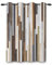 ggaimwf 117x183cm Rideau occultant en planche de bois Vintage Marron Rayures verticales Rustique Isolation thermique Séparateurs de pièces Rideaux à œillets pour fenêtre Salon Chambre,1 panneau simple