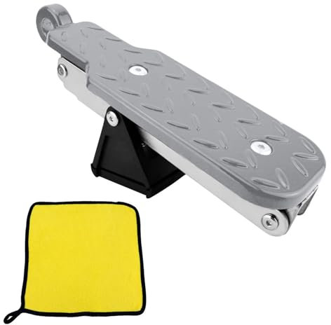 NOLOWY Adjustable 7 Position Car Door Step Pedal Foldable Car Door Latches Step Metal Door Step 240mm for Easy Roof Rack Access