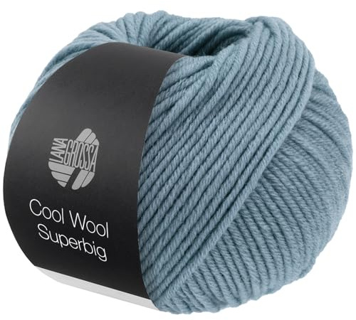 LANA GROSSA Meilenweit Superbig | Pure extrafeine Merinowolle, waschmaschinenfest und filzfrei | Handstrickgarn aus 100% Schurwolle (extrafine) | 50g Wolle zum Stricken% Häkeln | 80m Garn FB 19