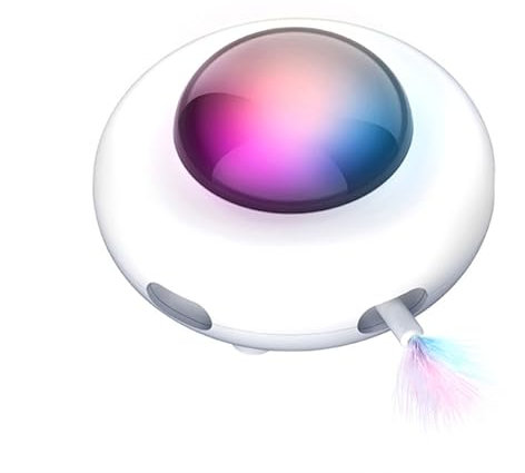 Intelligente Automatische Katzenspielzeug USB -Ladung, Selbstspieldesign mit Federersatzmodus für Innenkatzen, für Innenkatzen